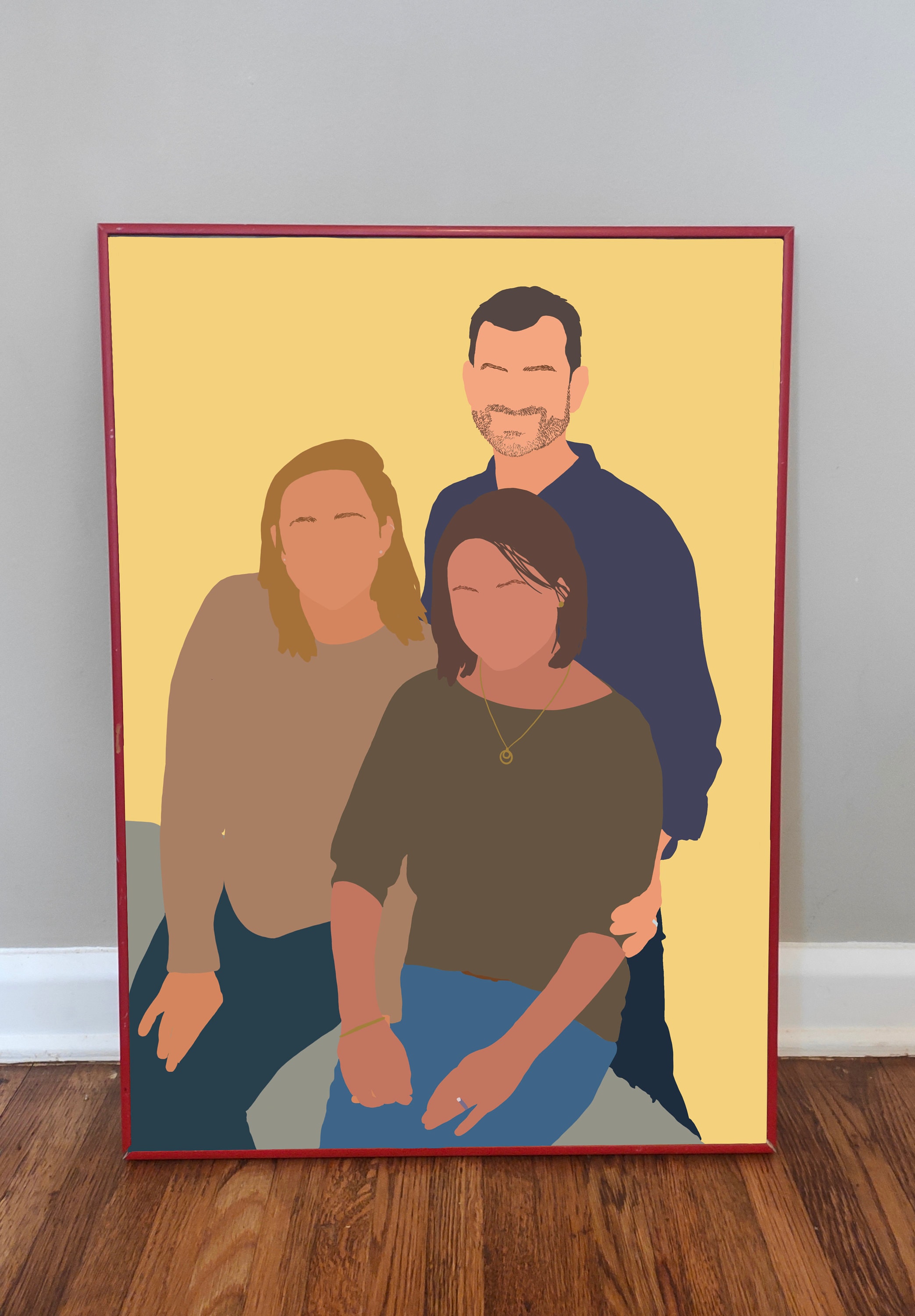 Custom Digital Faceless Portrait Minimalist Portrait Digital | Etsy