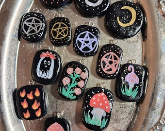 Witchy Handmade Clay Charms