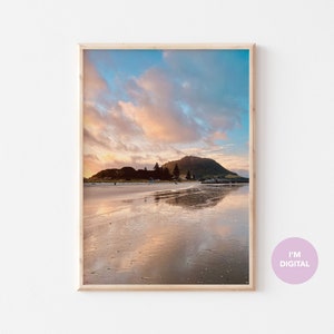 Nuova Zelanda Stampa / Nuova Zelanda stampa download digitale / Mount Maunganui Stampa / Download istantaneo / NZ wall art home decor