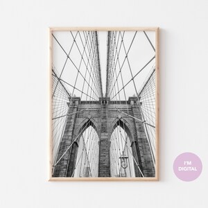 New York City Print | Brooklyn Bridge Print | Wall Decor | Home Decor | Printable Art | Digital Art