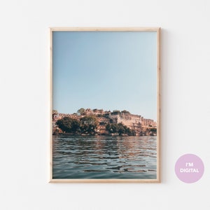 India Print | Udaipur Print | Castle Print | Wall Decor | Home Decor | Printable Art | Water print | College decor | Instant download