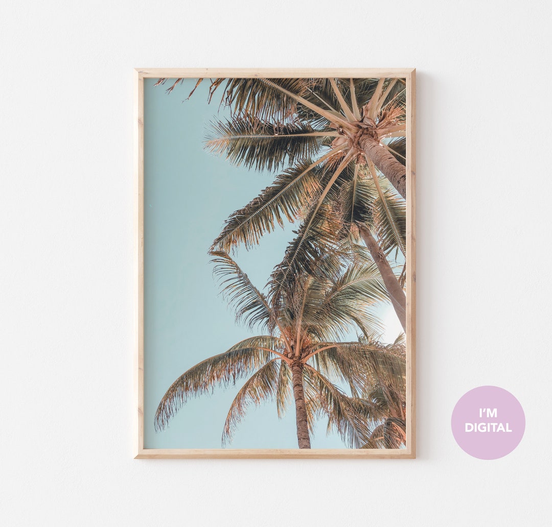 Miami Tree Posters Examples Miami Beach Print | Miami Print | Palm Tree Print | Wall Decor | Home ...