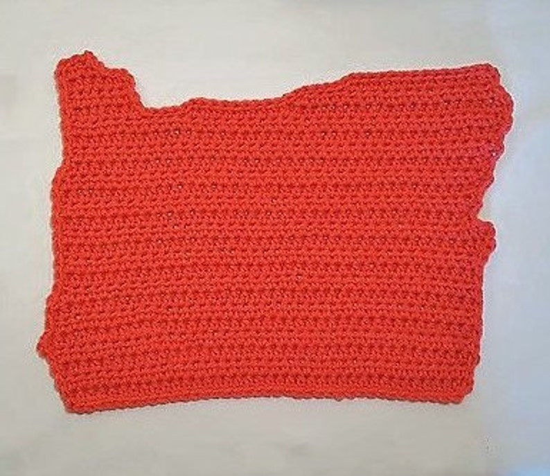 US state of Oregon medium crochet applique pattern