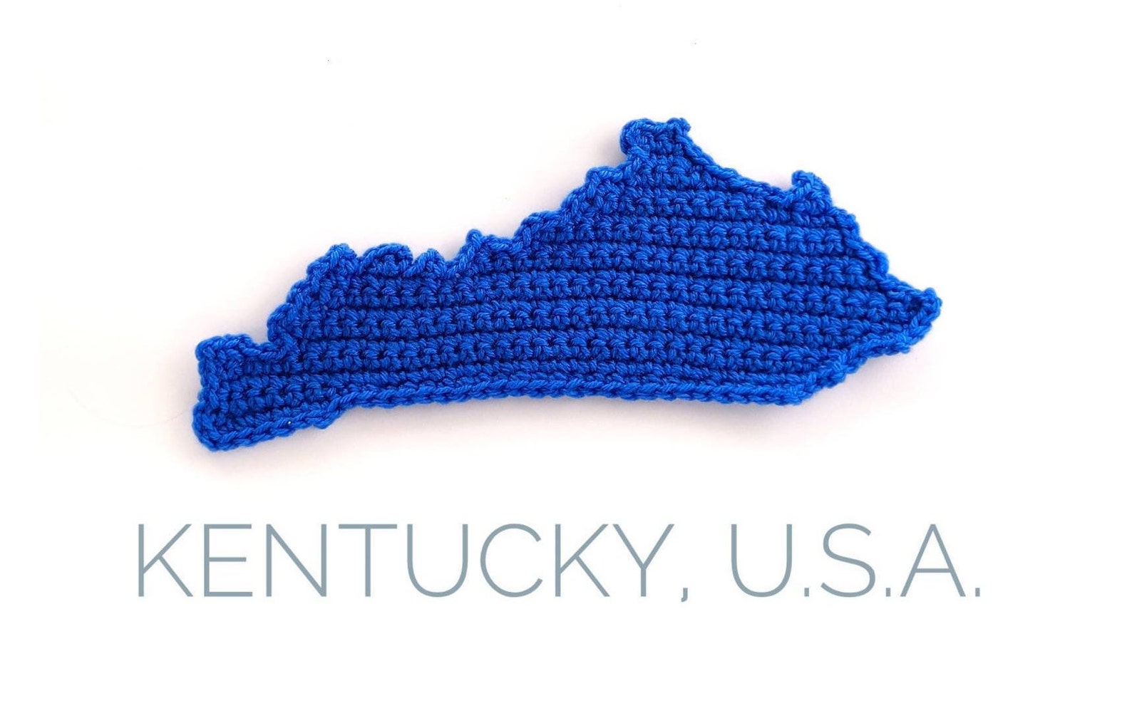 Kentucky Crochet Pattern State of Kentucky Applique Throw Etsy