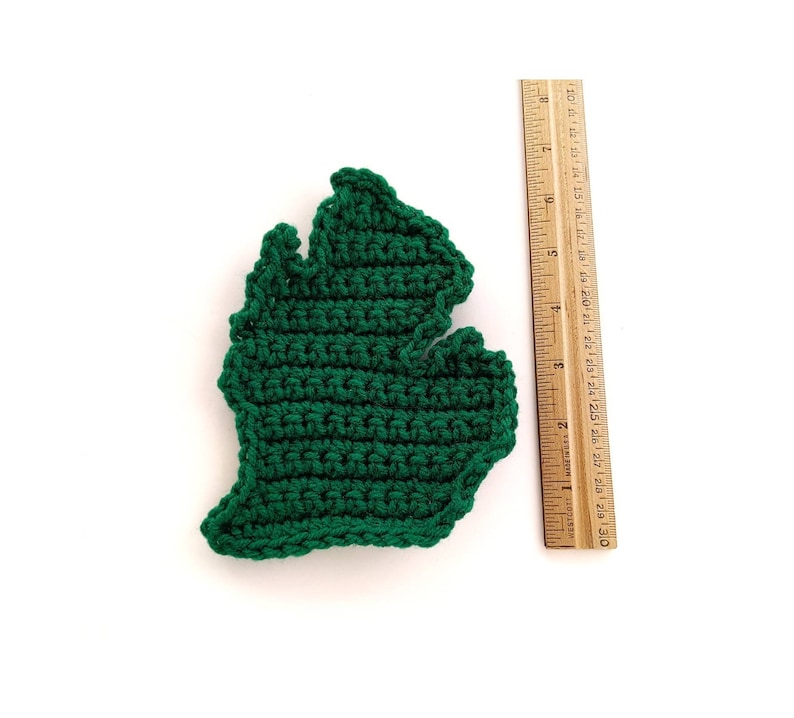 patriotic crochet pride crochet usa states Michigan home state shape crochet pattern travel map applique crochet mitten