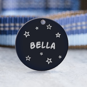 Dog Tag - Personalized Steel ID Tag - Custom Metal Pet Tag - Microchipped Tag - Cat Tag - SDT12