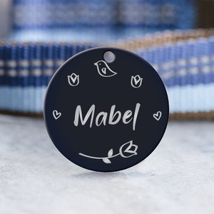 Hondenpenning - gepersonaliseerde stalen ID-tag - aangepaste metalen huisdiertag - gechipt tag - kattenpenning - SDT13