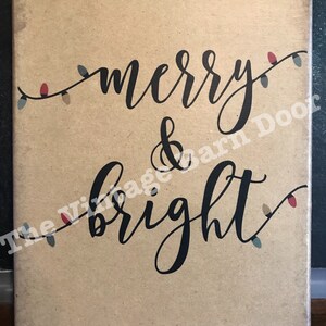 Merry & Bright Lights (Glitter) 8x10 Canvas