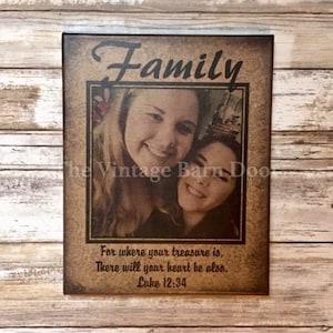 Family - Luke Bible Verse CUSTOM PHOTO 8x10 Canvas