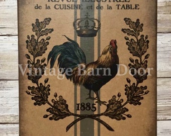 L'ART CULINAIRE 8x10 Canvas Art