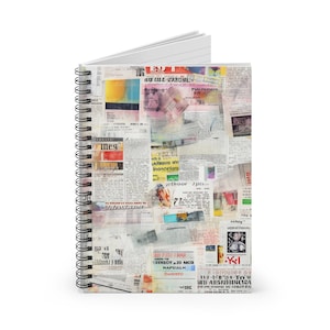 Magazine Cut outs Montage Spiral Notebook - Ruled Line