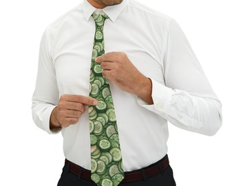 Cool as a Cucumber Necktie, perfect Gift for Cook or healthy friend or relative