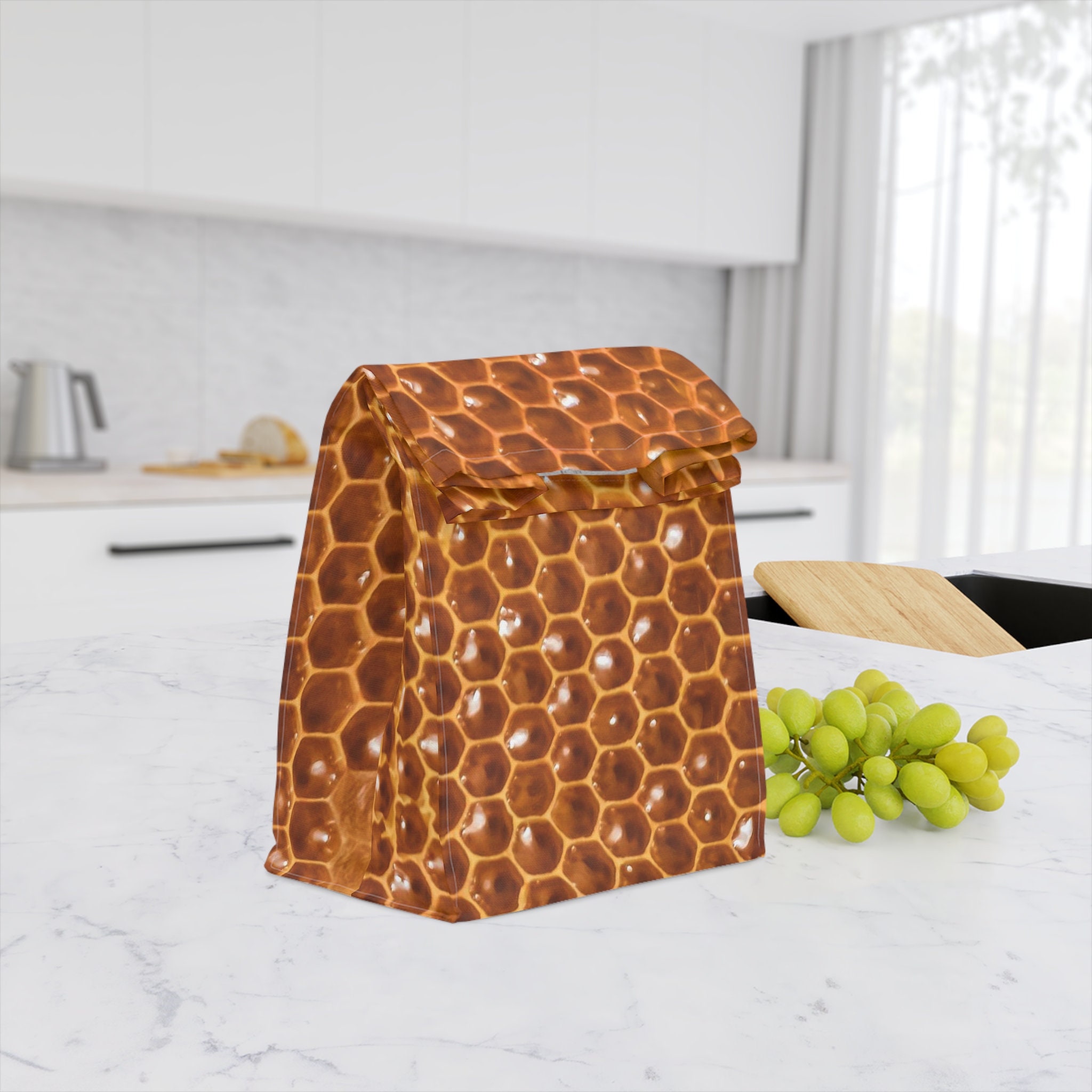 Bioworld Minecraft Bees - Borsa Termica Pieghevole Per Pranzo, Isolata, Con Ape, Dimensioni 17x21x12 Cm