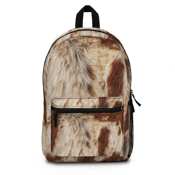 Hide cow backpack Amazon.com: LP-FACON Western Cowhide Leather Diaper Backpack  main image 4