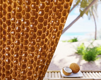 Honey Bee Hive Window Curtains (1 Piece)