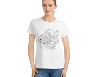 Just Keep Swimming Henna Fish ekologisk klassisk t-shirt för kvinnor