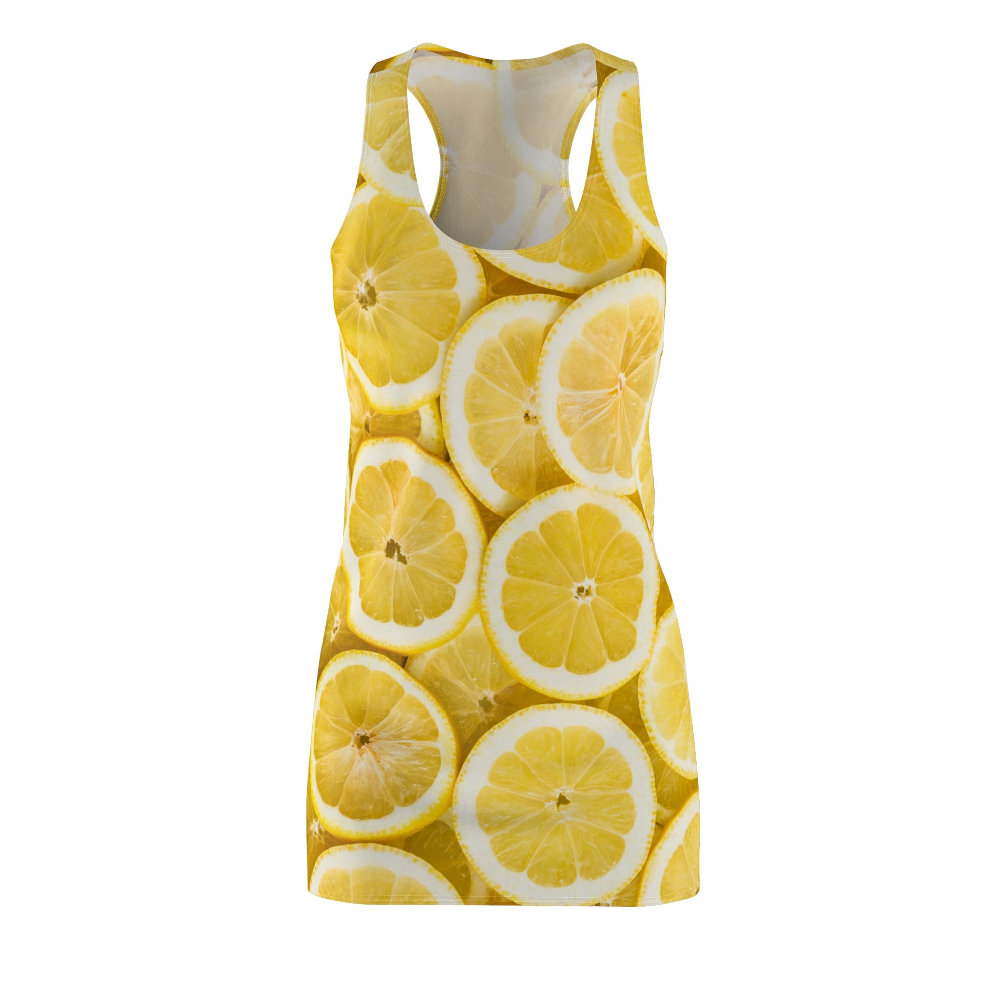 Lemon Citrus Tropical Women's Cut & Sew Racerback Dress