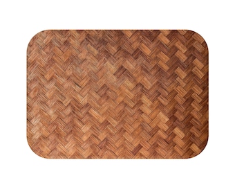 Natural Woven Fiber Bath Mat | Eco-Friendly Bathroom Decor, Boho Home Accessory, Spa Retreat Gift, Textured Shower Mat