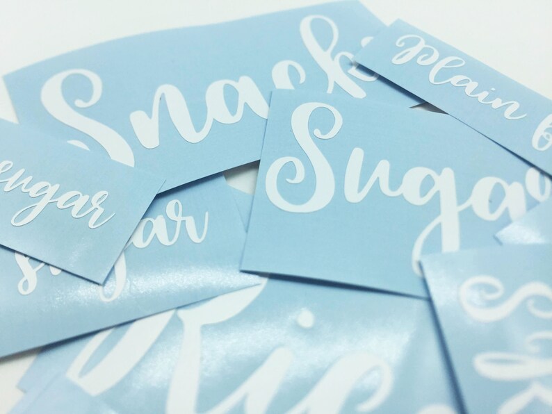 Personalised Container Stickers Kitchen Storage Vinyl Etsy