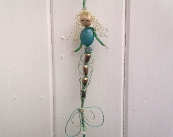 Mermaid mobile/baby mobile/Nursery mobile/mermaid figurine/mermaid wall art/mermaid ornament/hanging mobile