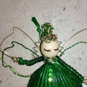 Tinkerbell/Tinkerbell ornament/body positivity/Tinkerbell figurine/fairy figure/fairy figurine/sea shell art/seashell art/sea shell wall art image 2