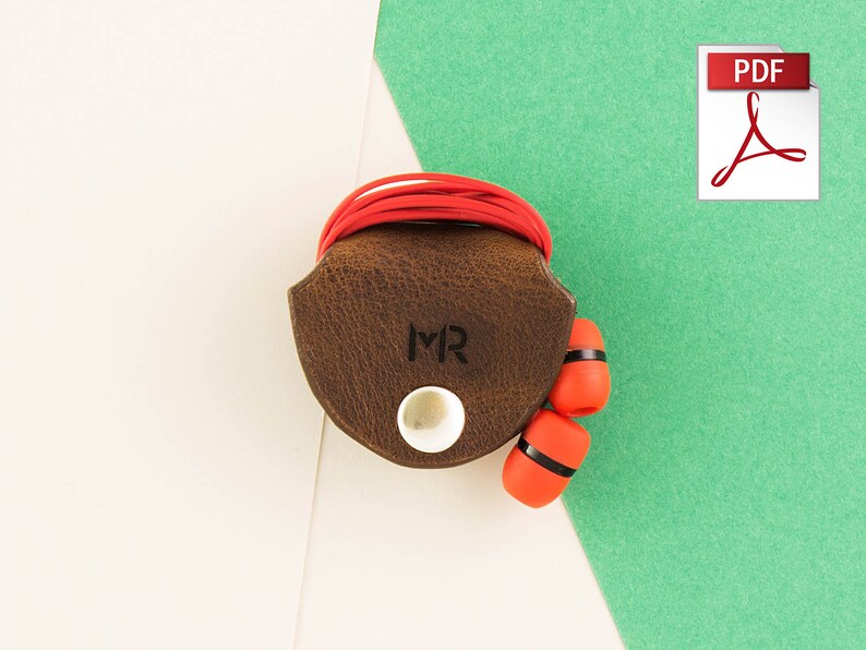 Pattern Leather Earphone/cable Holders, Leather Earphone Holder Pattern, Leather Earphone