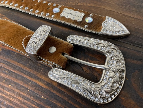 Rhinestone & Horsehair Belt | Vintage | Western