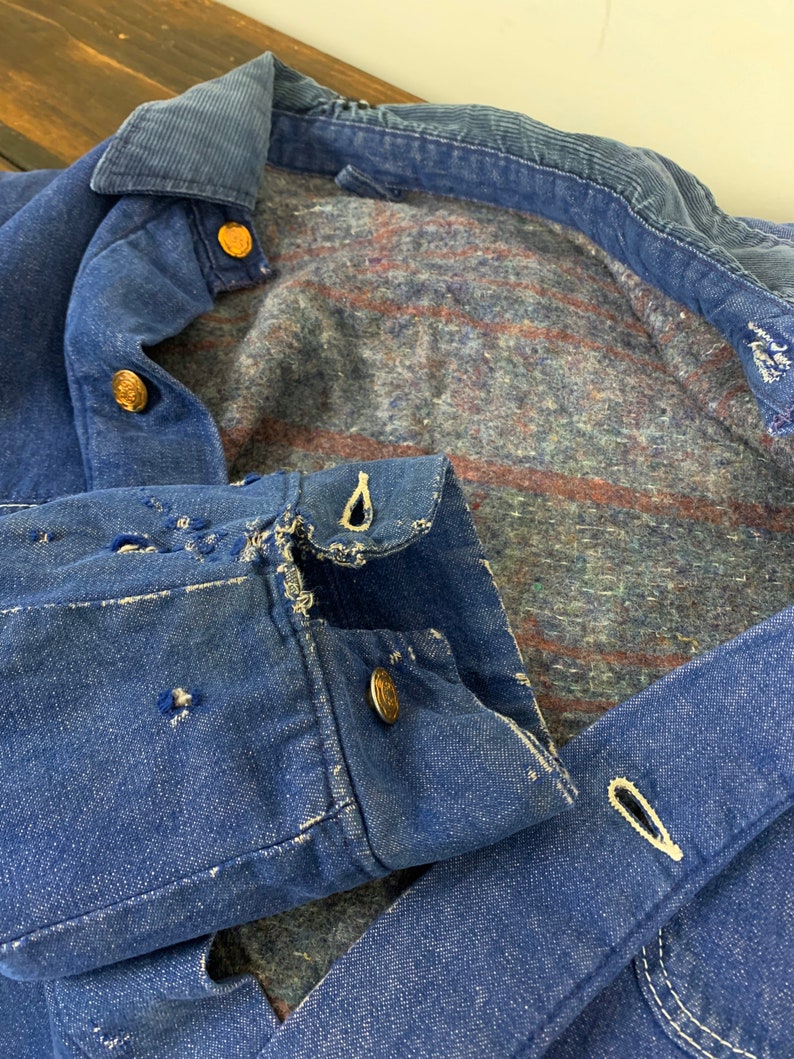 Vintage Wrangler Blanket Lined Denim Chore Jacket