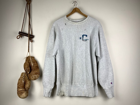 Thrashed Champion Sweatshirt | Vintage | Reverse W
