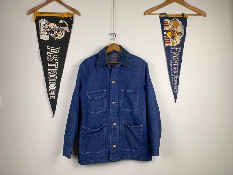 Vintage Wrangler Blanket Lined Denim Chore Jacket