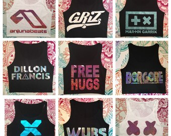 Custom EDM/Rave Crop Top (please read item details before ordering)