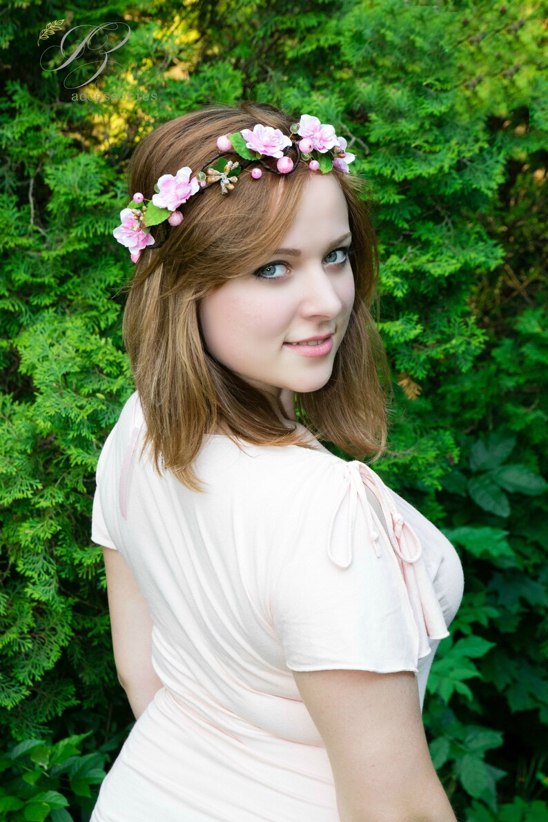 11 colors Maternity Flower crown Boho Hair piece Headpiece Bridesmaid Flower girl Woodland Rustic Wedding Halo Bridal headband Newborn crown