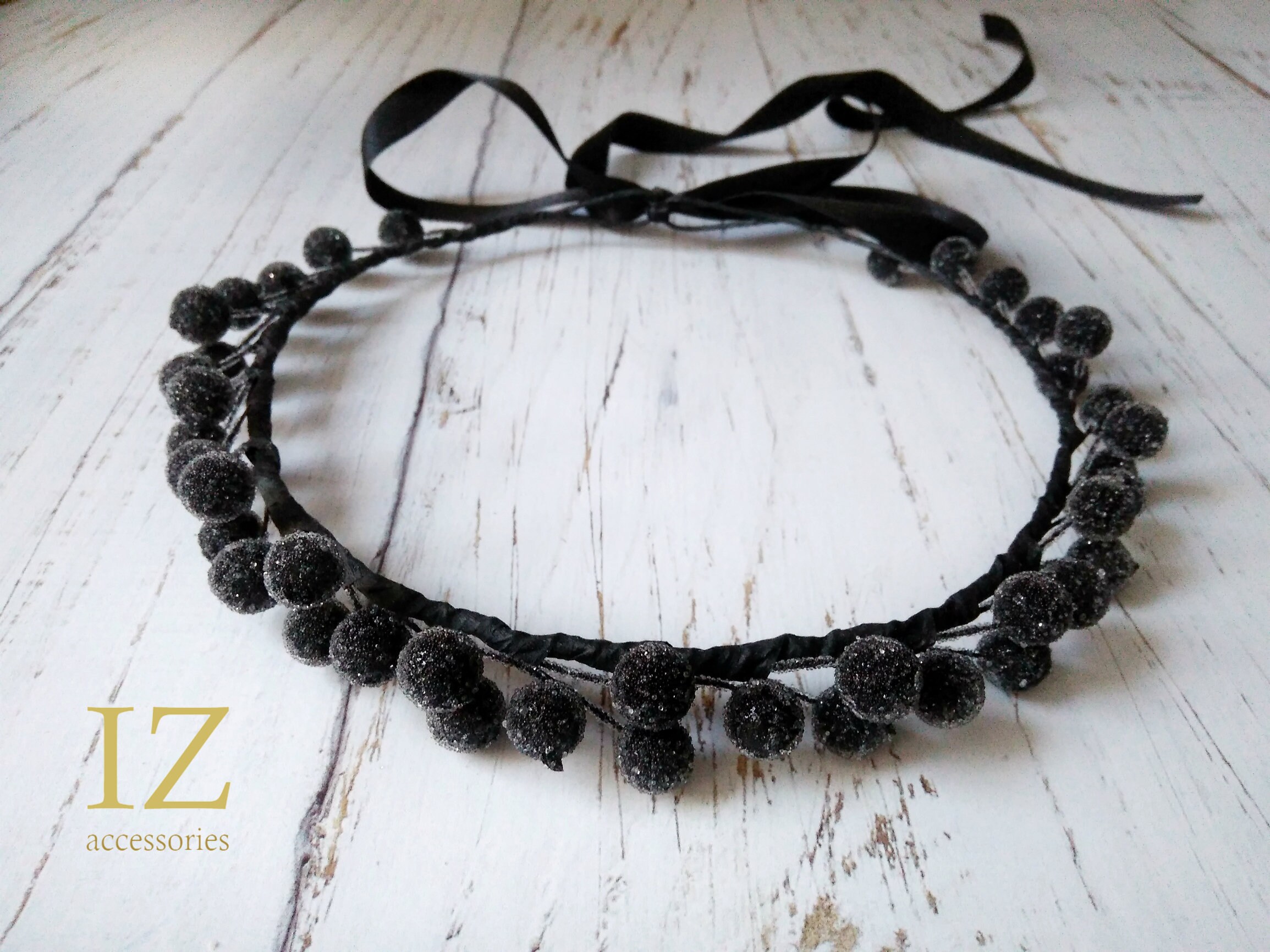 Black Raspberry Crown Black Berry Crown: Gothic Wedding Hair Wreath Headband - Etsy