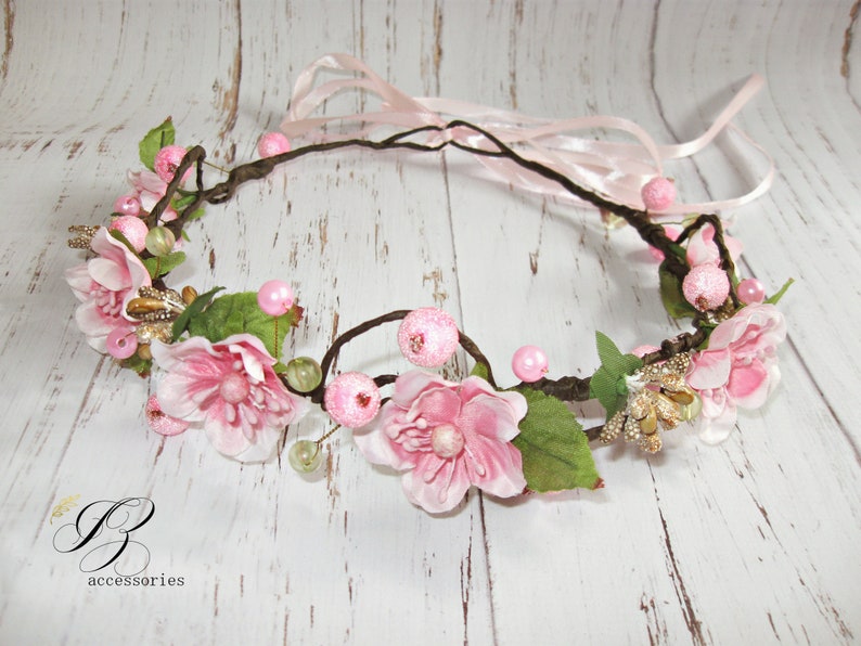 11 colors Maternity Flower crown Boho Hair piece Headpiece Bridesmaid Flower girl Woodland Rustic Wedding Halo Bridal headband Newborn crown