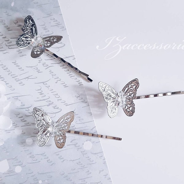 Butterfly Hair Pins - Etsy