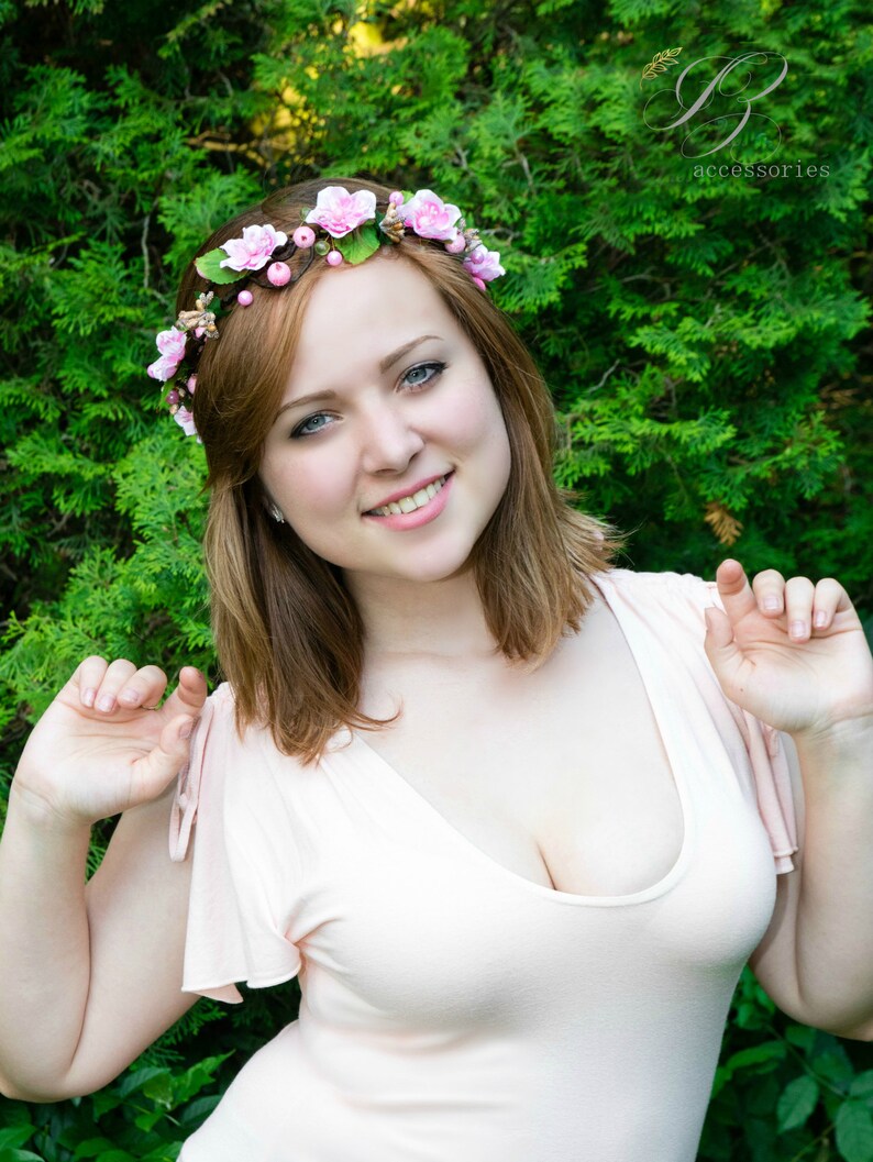 11 colors Maternity Flower crown Boho Hair piece Headpiece Bridesmaid Flower girl Woodland Rustic Wedding Halo Bridal headband Newborn crown