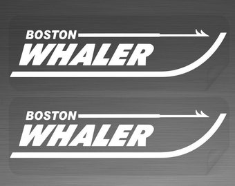 Boston Whaler Boat Outboard Motor Decals Vinyl Stickers One Pair A Set of 2