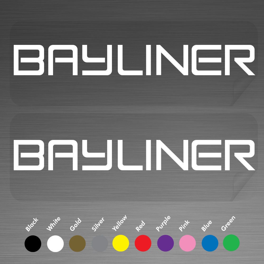 Bayliner Boat Outboard Motor Marine Decals Vinyl Stickers Pair A Set of 2