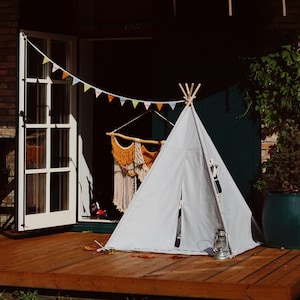 Minimalistic Gray Play Tent, Play tent, Tent for kids, Play tent for girl, Kids tent, Play tent teepee, Teepe tent - first birthday