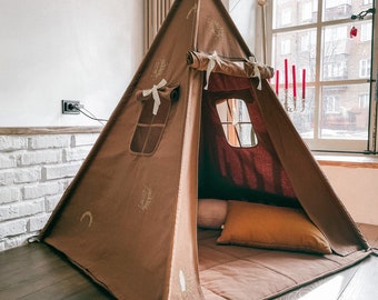 Play House Toys | Indoor Teepee Tent | Kids Room Teepee | Fancy Playhouse | Princess Castle Playhouse Tent - Christmas gift