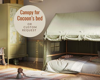 Canopy for Cocoon's bed, Custom Bed Canopy , Montessori Bed Canopy, Canopy for Canopy Bed , Bed Baldachin ,Canopy Bed Curtains, Play tent