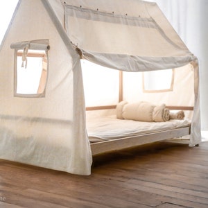 Canopy For Bed , Toddlers House Bed Toddler Bed Canopy  House Bed Cover Montessori House Bed Canopy