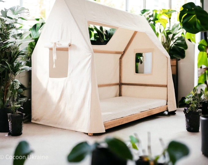 Montessori Bed Canopy for Toddlers House Bed Toddler Bed Canopy House