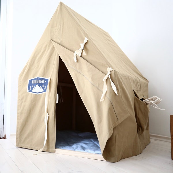 Cotton Tent - Nordic Tipi, Simple Playhouse, Fun Tents For Kids, Small Gazebo Tent, Children'S Inside Play Tents - Christmas presents