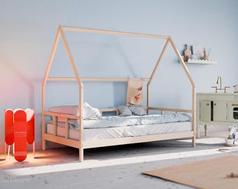 Montessori Bed, Full size bed, Toddler Bed, House Bed Frame , Wooden Bed for Kids Bedroom, Wood bed Montessori, Toddler bed Montessori