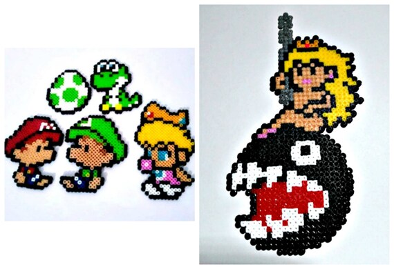 yoshi beads hama egg Baby Mini Etsy Baby Yoshi   Luigi Hama Baby Peach Mario Baby