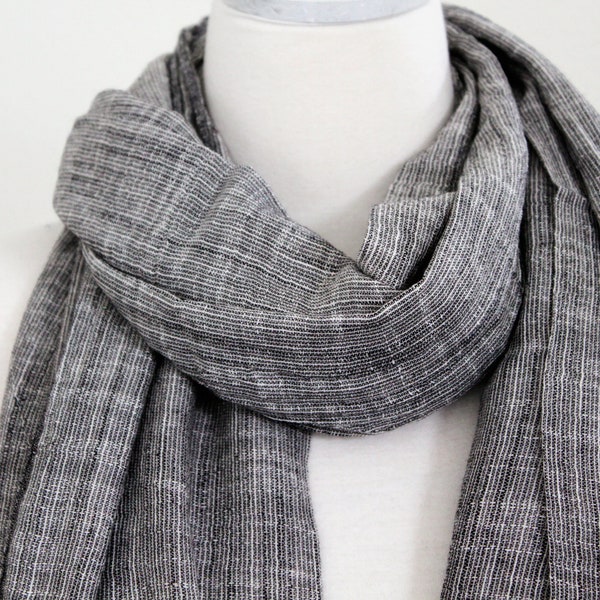 100% Pure Cotton Scarf/Lightweight Extra Long Wrap/Blue, Gray, Beige Cotton Scarf/Large Cotton Shawl/Womens Mens Cotton Scarf/3 for 48