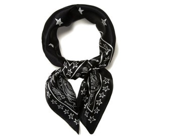 large black silk scarf