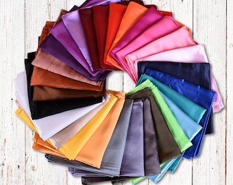 28 Colors Available/Soft Silky 35" Satin Large Square Neck Scarf/Solid Color Bandanas/Turban/Hair Scarf/Head Wrap/Scarf Top/3 for 24