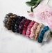 10 Colors/Scrunchies Set/Solid Color Thin Velvet Scrunchie Set/Small Satin Silk Scrunchie Set/Velvet Hair Elastic/Petite Hair Tie Set 